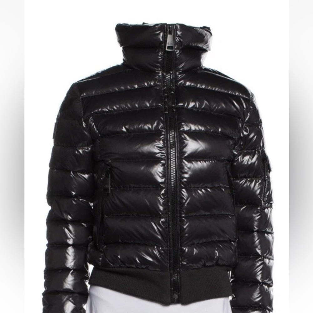 SAM. Shiny Black Puffer Jacket
